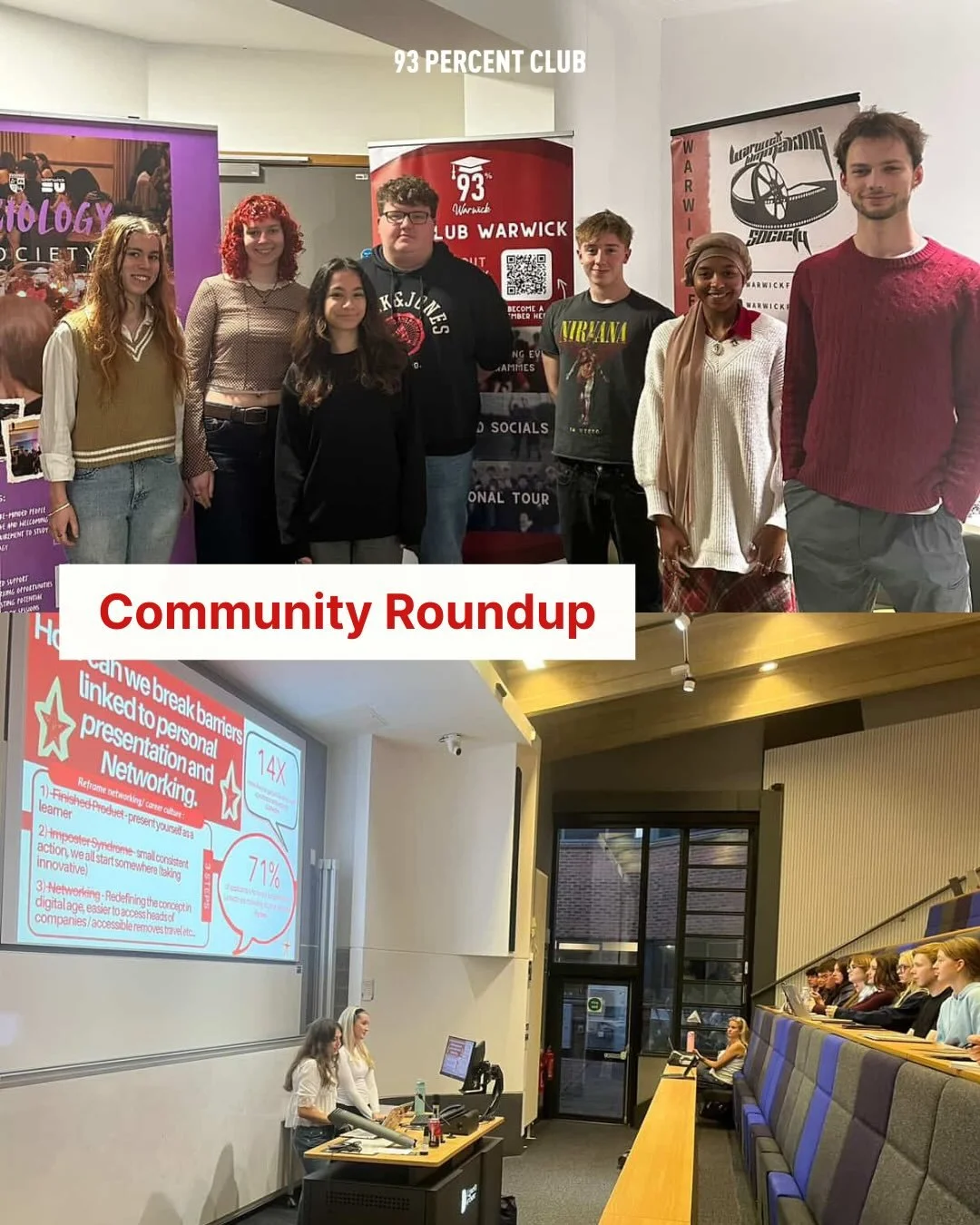 Did you know The 93% Club has 40,000 student members running clubs across UK universities?

Our student led committees bring opportunities and community to state-educated students every week. From career panels and networking sessions to socials, and