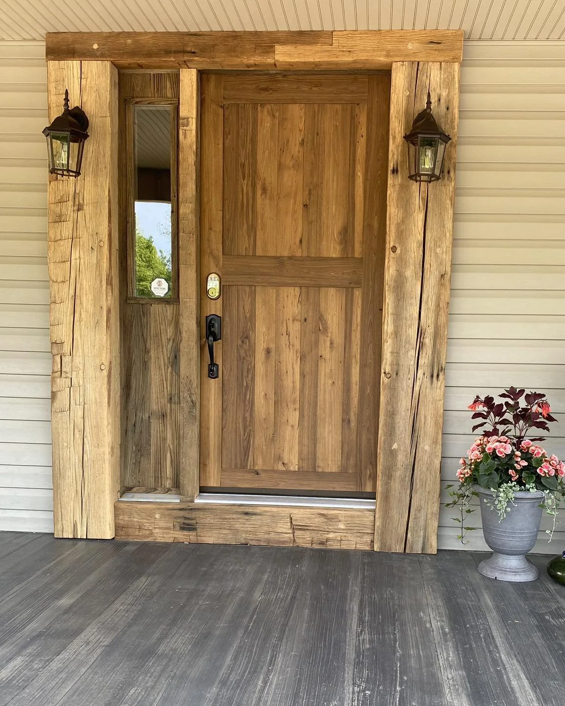 Reclaimed Wood Door with Sidelight