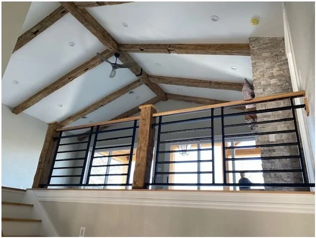 Reclaimed Wood Stair Rails