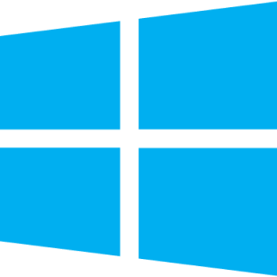 Pantalla con el logotipo de Windows, que muestra cuatro cuadrados azules en un diseño de ventana