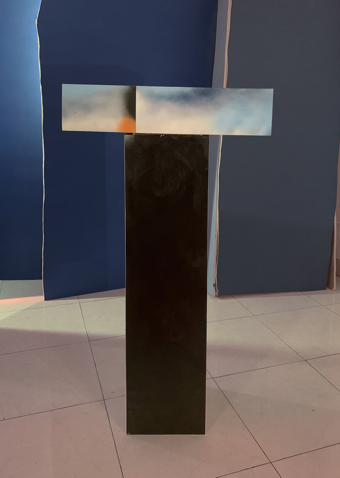 Cut Tower Chunk Ruin Composition