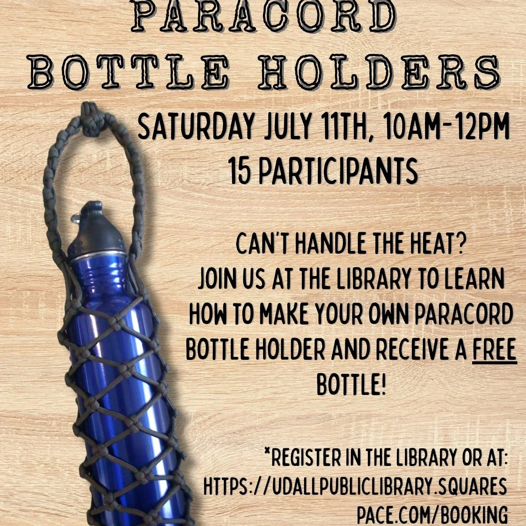 Paracord Bottle Holders