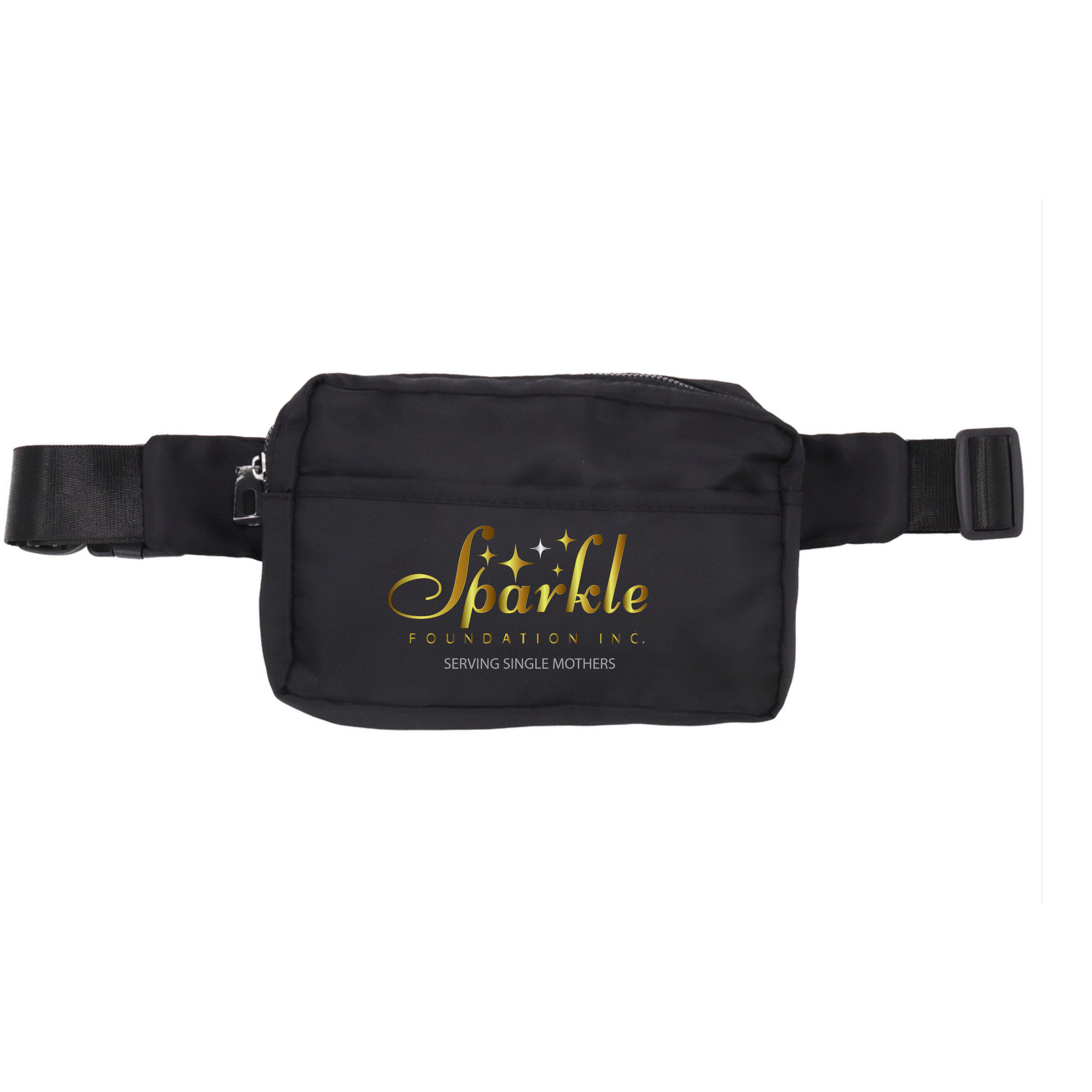Sparkle Matte Black Fanny Pack