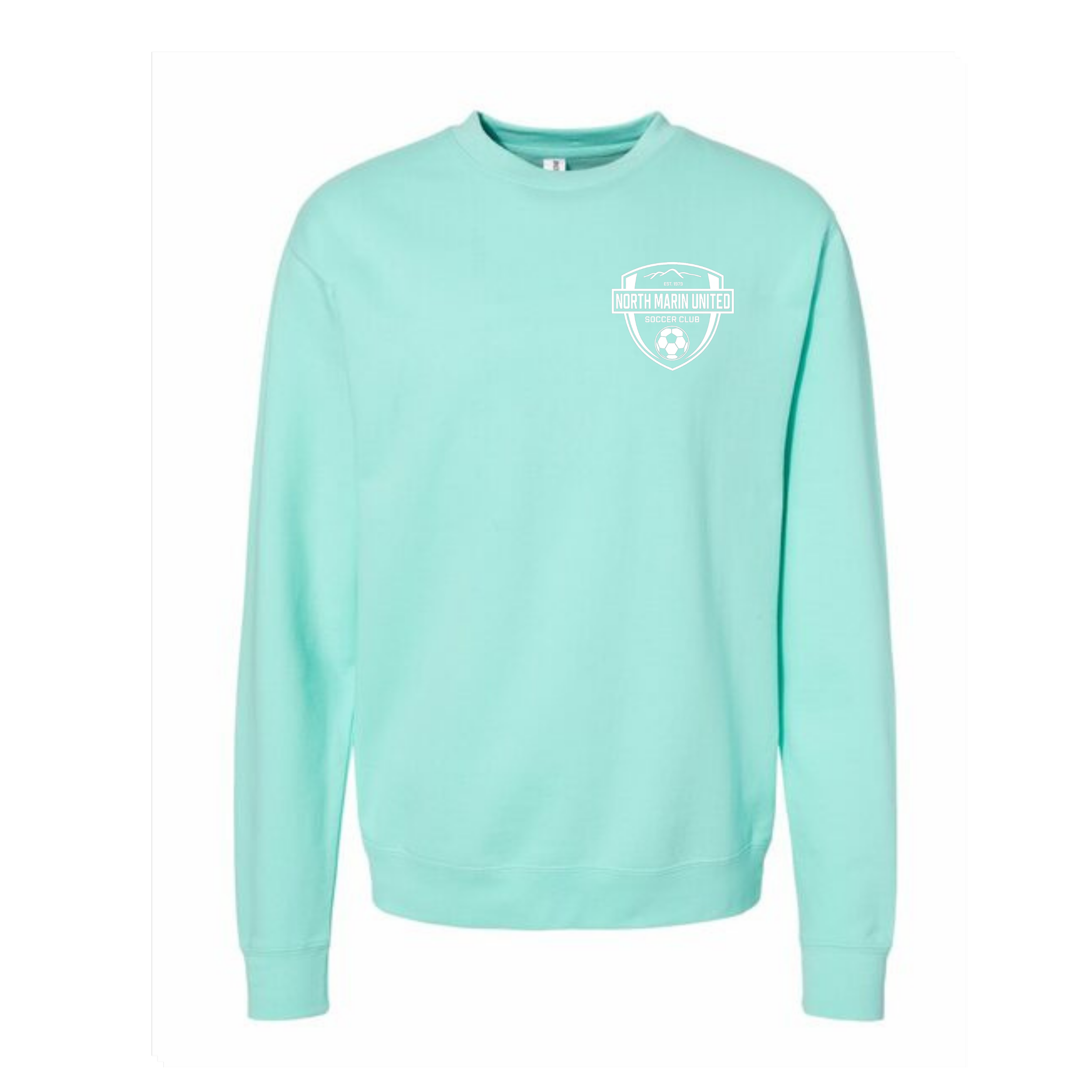 NMU Adult Midweight Pullover Crew With NMU Logo