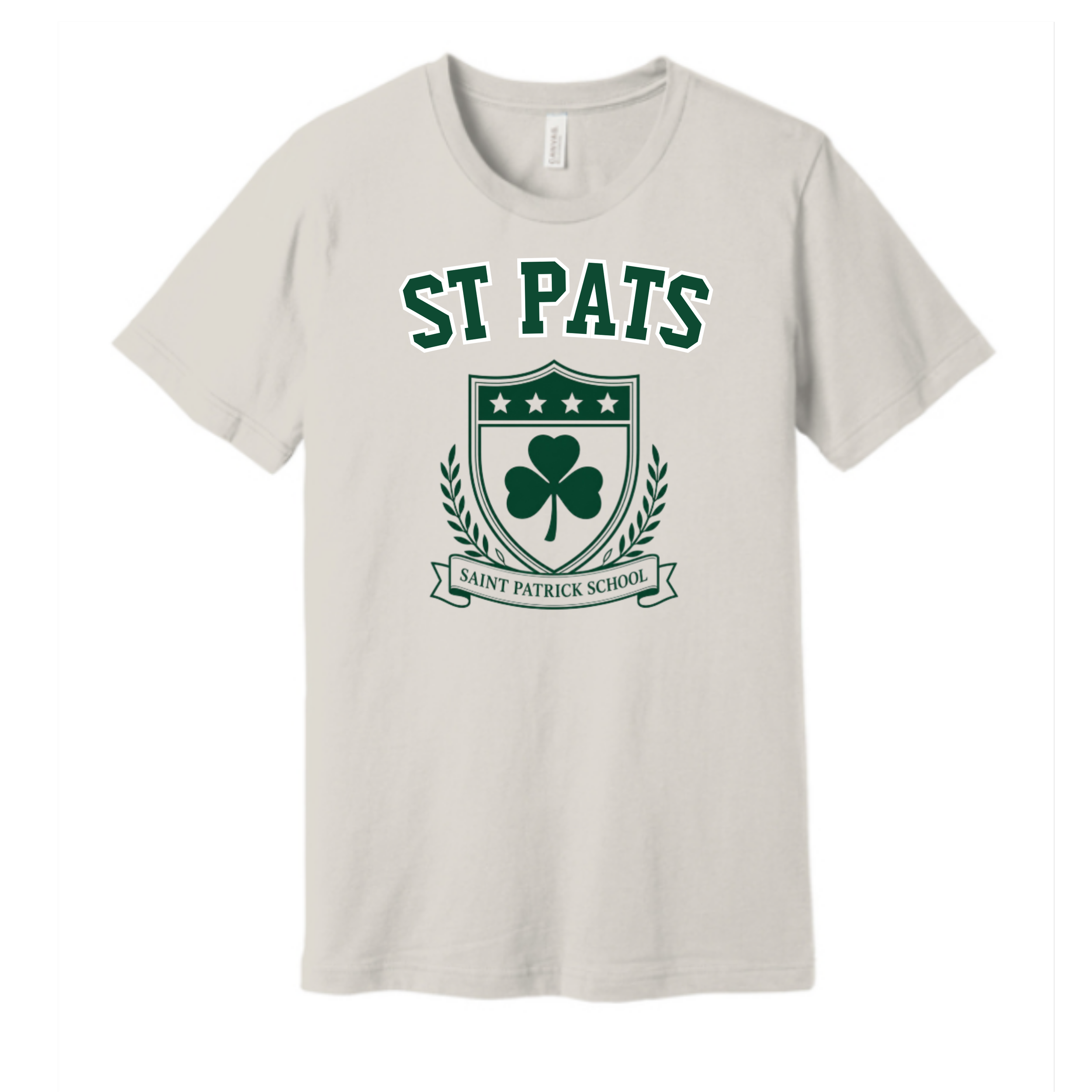 BELLA+CANVAS® Unisex Jersey Short Sleeve Tee with St Pats Shield