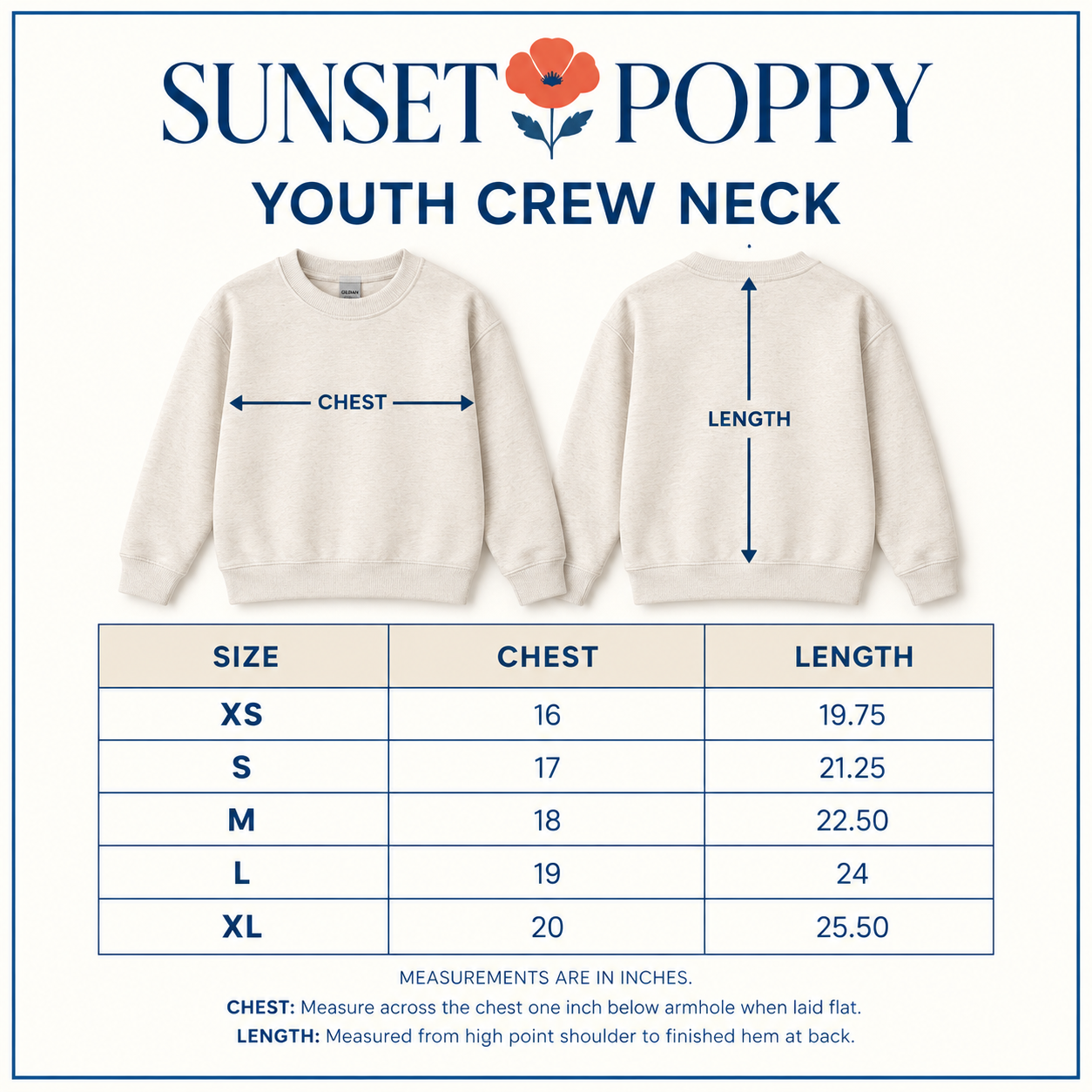 Sunset Poppy Youth Crewneck Size Guide.png