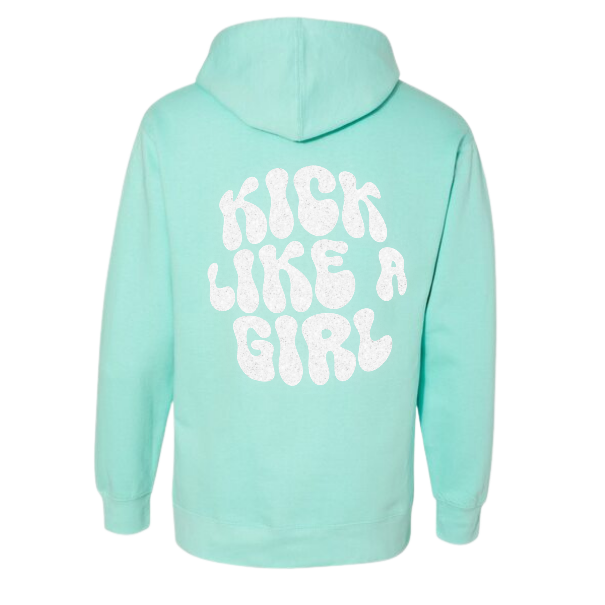 Kick Like a Girl Customization Add-on for Adult Hoodie or Crew