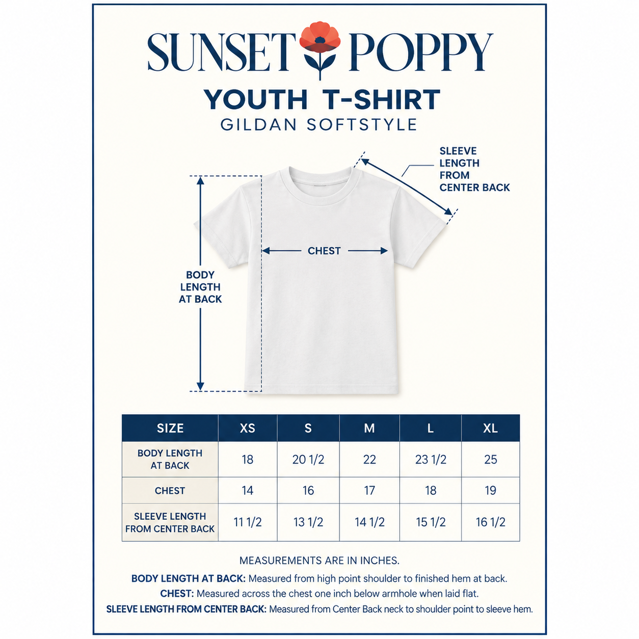 Sunset Poppy Youth T-Shirt Size Guide.png