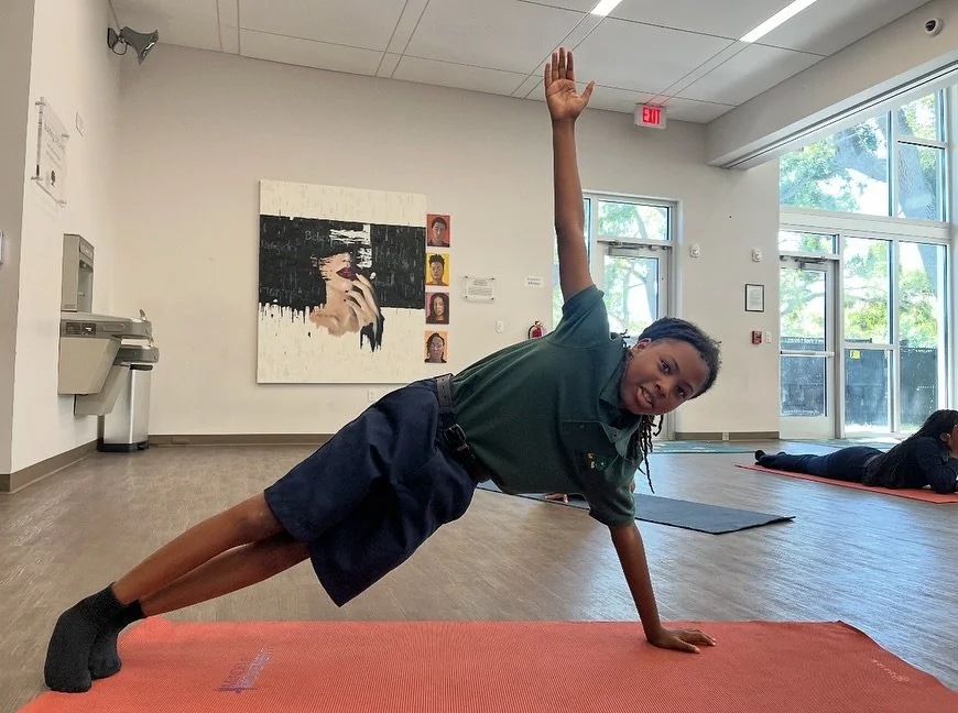 Our students @academy_prep_stpete focusing on plank challenges!