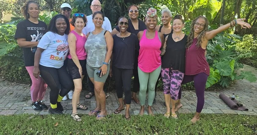 No excuses. Just flow. 🧘🏾&zwj;♀️ Outdoor yoga &bull; 9AM &bull; Every Saturday, rain or shine.