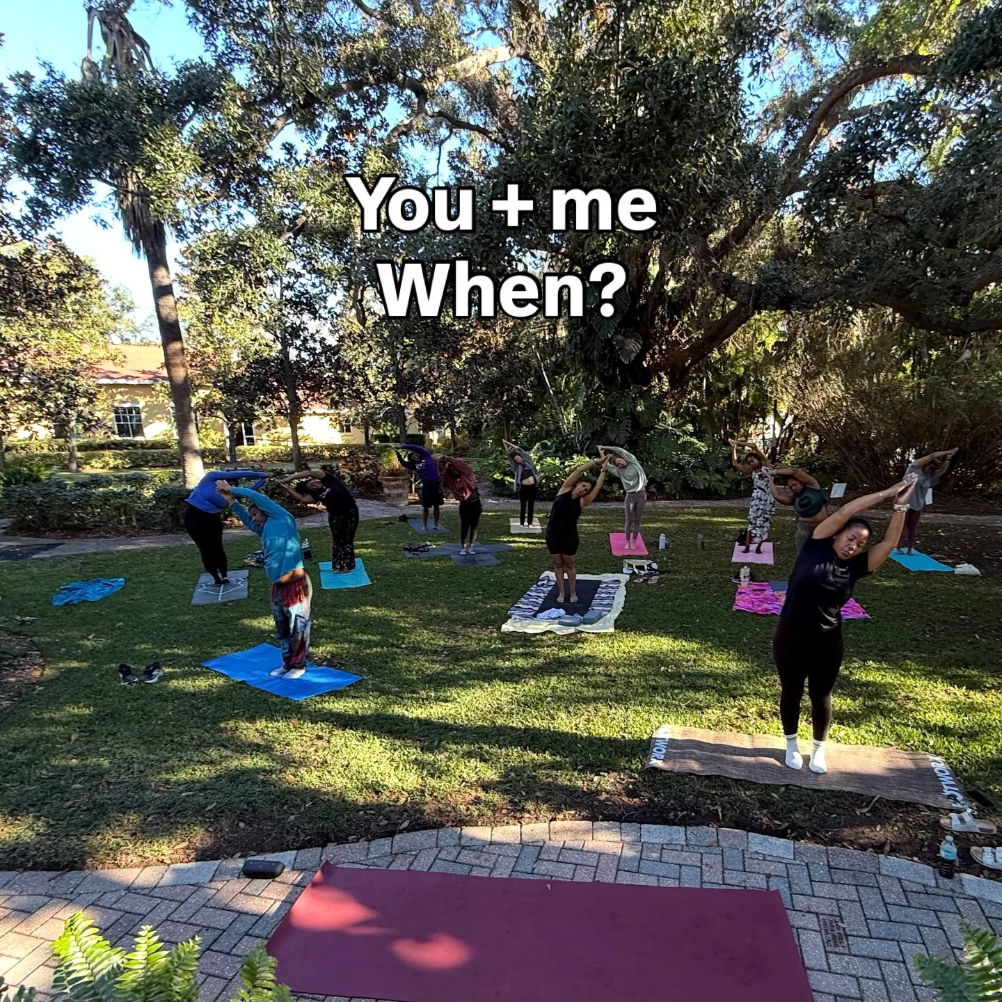 You + me. When? Classes every Monday, Wednesday, Thursday and Saturday. Mindful Movement community yoga is back and it&rsquo;s accessible, welcoming, and open to all levels. Bring the whole family! 

#communityyoga #mindfulmovement #yogafl #mindfulne