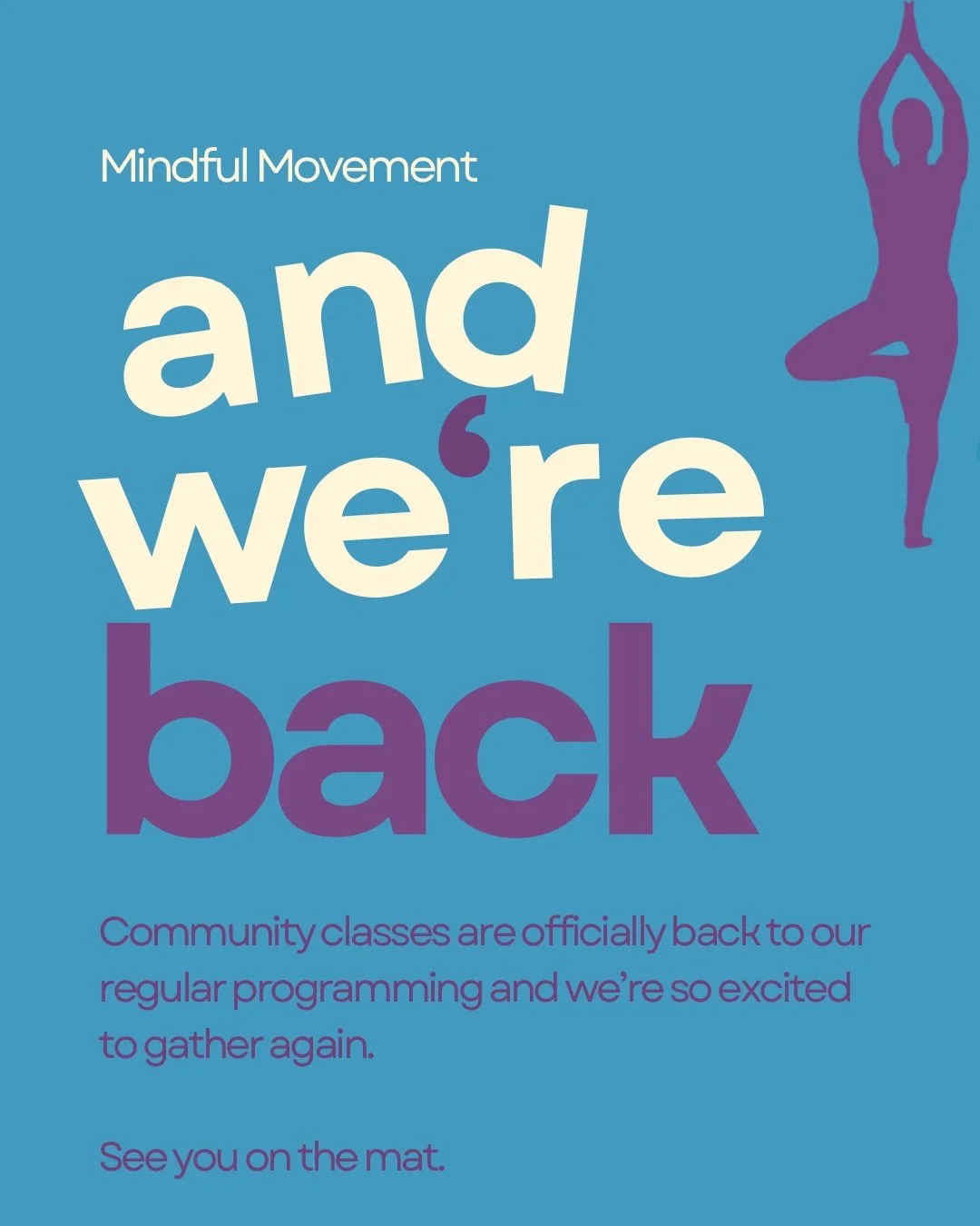 Annndddd we&rsquo;re back ✨ Community classes are officially back to our regular programming and we&rsquo;re so excited to gather again. See you on the mat.

#SocialEmotionalLearning #AfterSchoolPrograms #WholeChild #YouthDevelopment #MindfulMovement