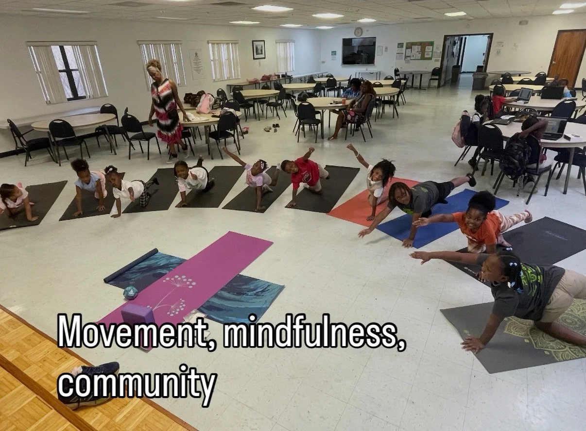 Mindful Movement Florida is a community rooted in care, connection, and access. We offer mindfulness and movement through youth enrichment and afterschool programs, as well as free and low cost community classes across St. Pete.

Our work is about cr
