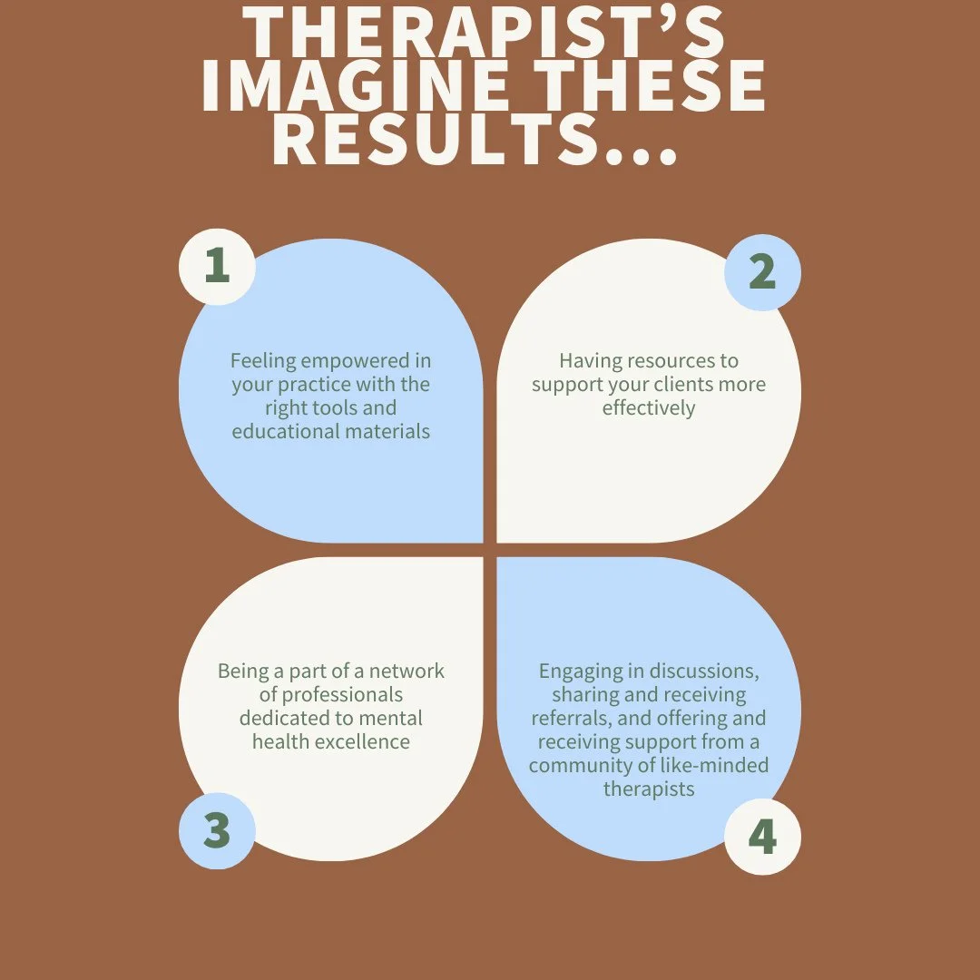 🌟 Attention Therapists! 🌟⁠
⁠
Are you ready to elevate your therapy journey? Here&rsquo;s how you can benefit: ⁠
⁠
✨ Gain Clarity and Confidence: Navigate your professional path with assurance and purpose. ⁠
🤝 Feel Supported and Connected: Join a p