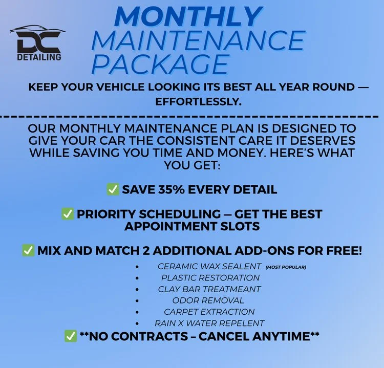 monthly maintenance package