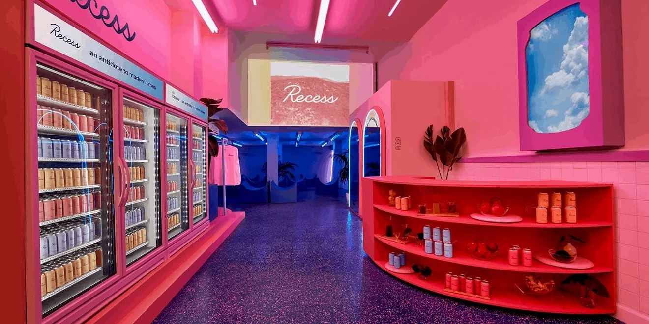 A shot of Recess' store captures the calm, low-stimulation, workshop-like environment