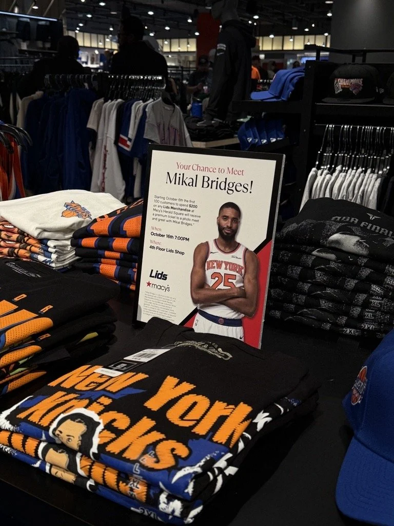 Mikal Bridges Macy's and Lids meet and greet