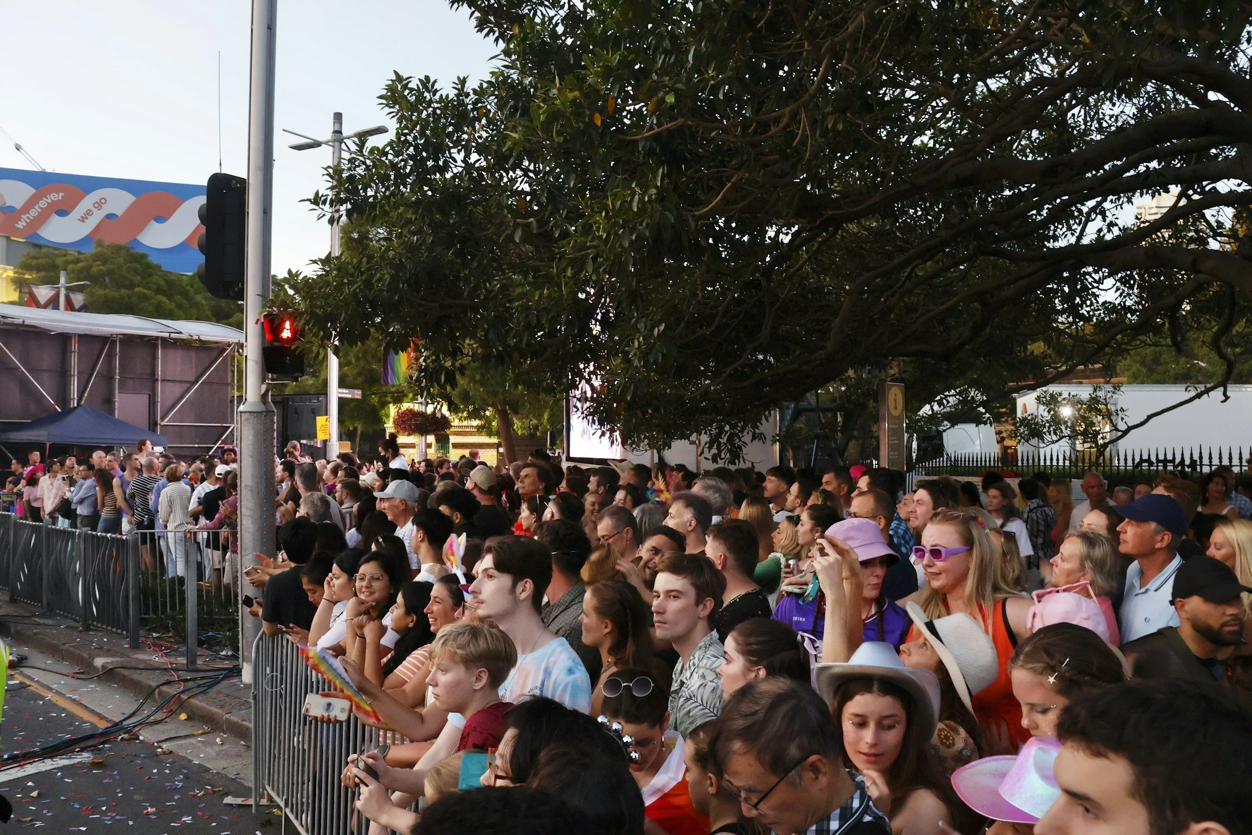People gathered at a festival