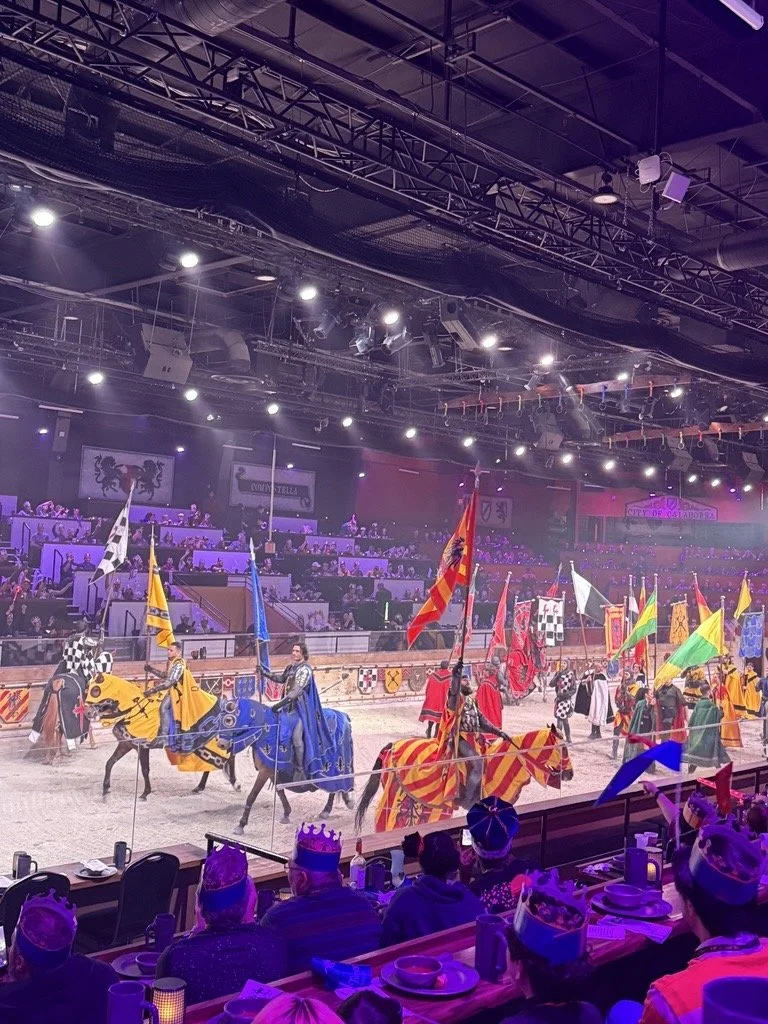 Medieval Times, people riding horses