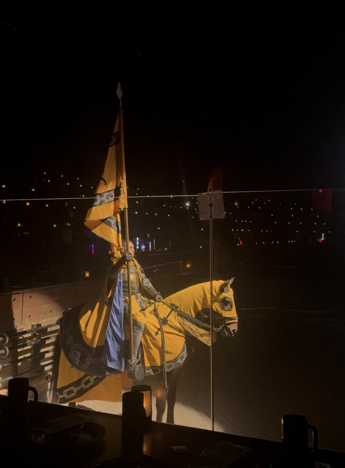 Medieval times, guy riding horse