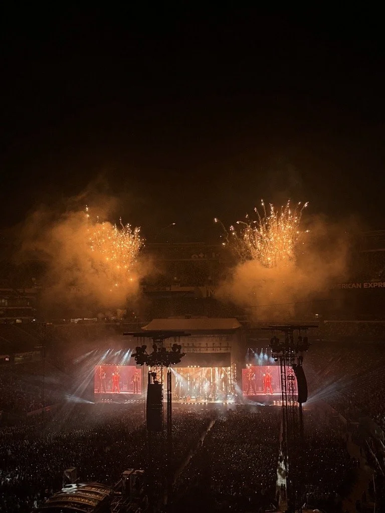 Bruno Mars Concert, fireworks and stage