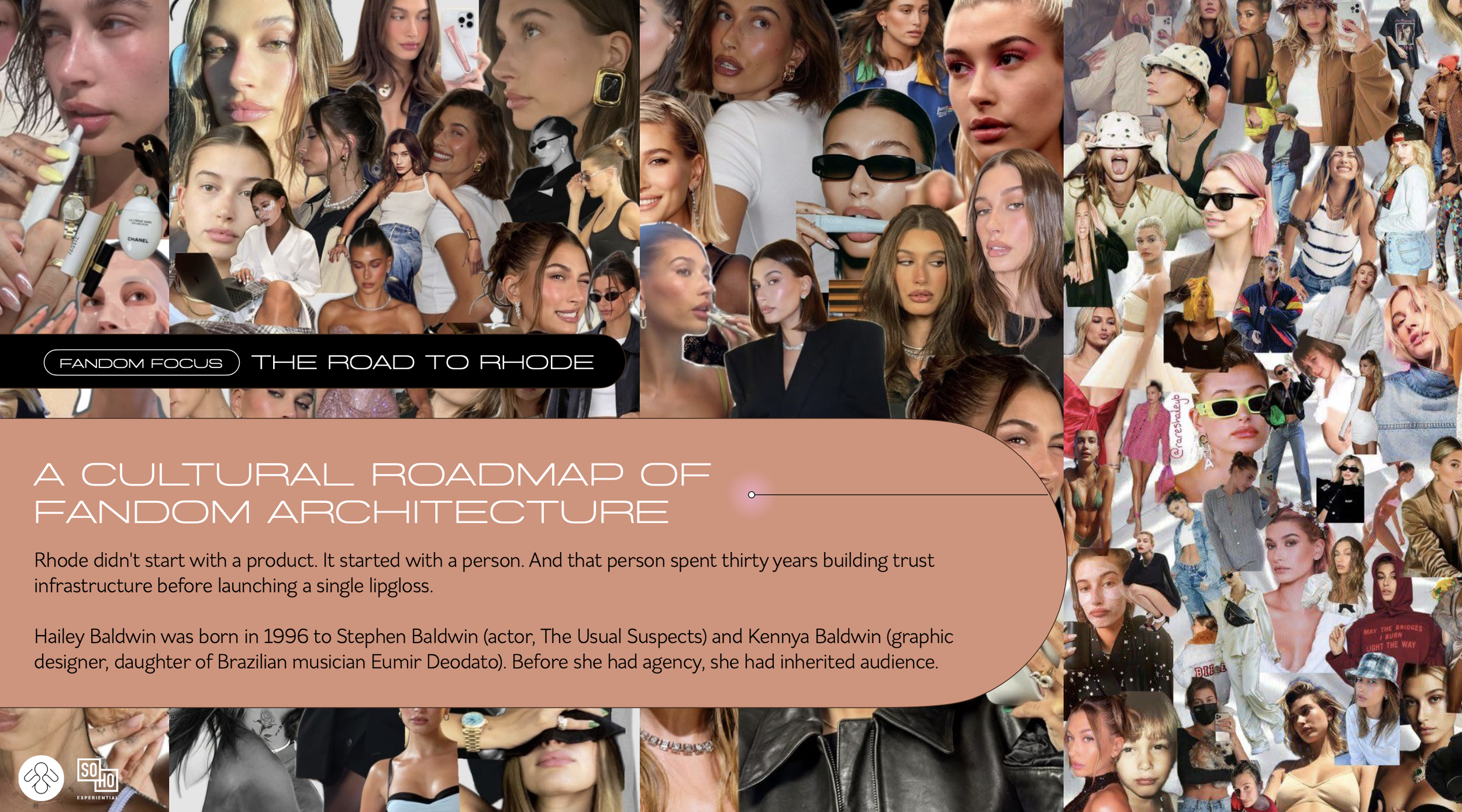 A cultural roadmap of fandom architecture, demonstrated by Hailey Baldwin's Rhode