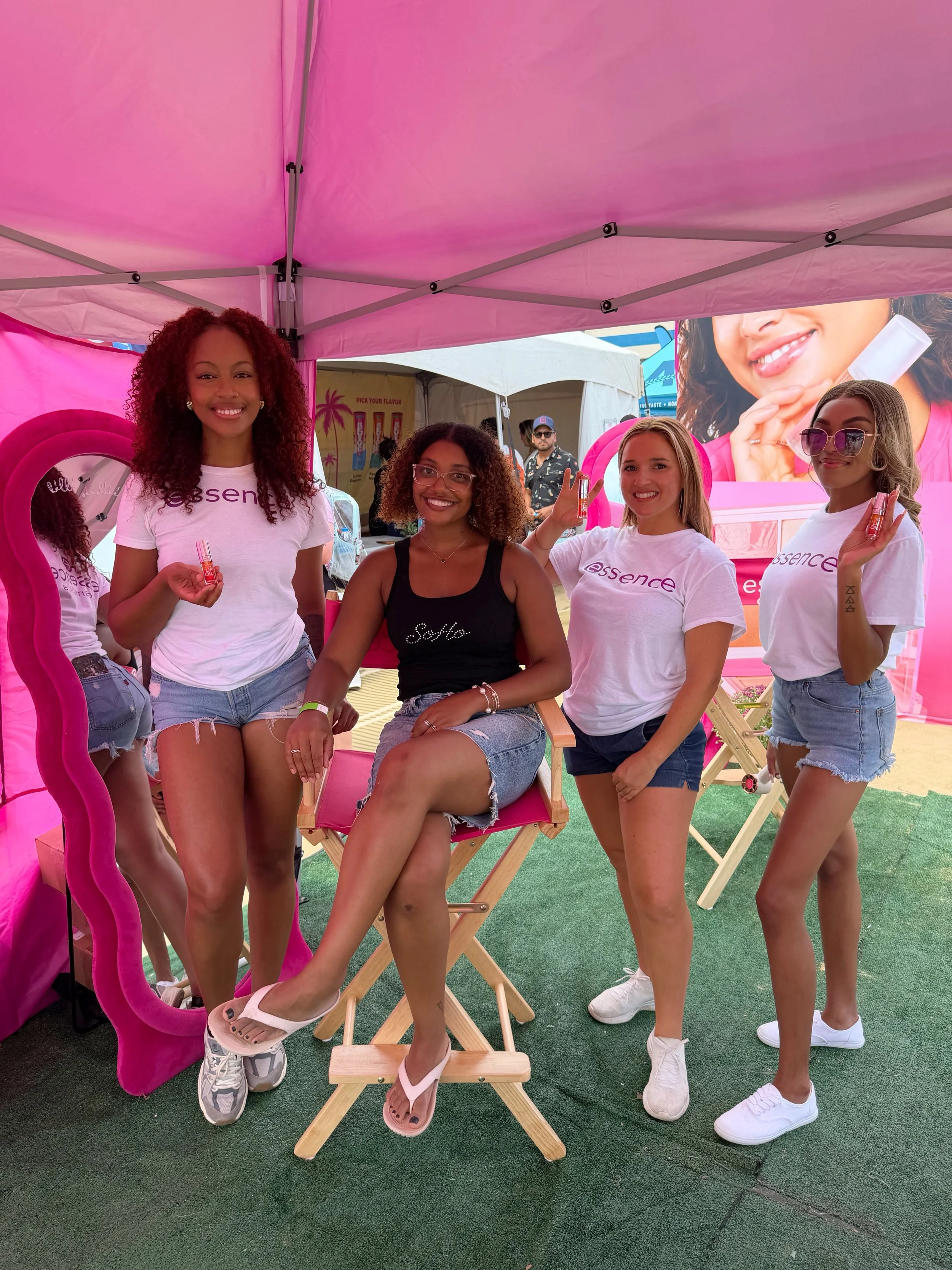 Essence Supergirl event, Girl getting makeup done