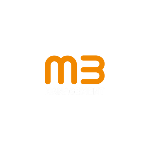 Logo with orange M3 and white 'Management' text on a black background.