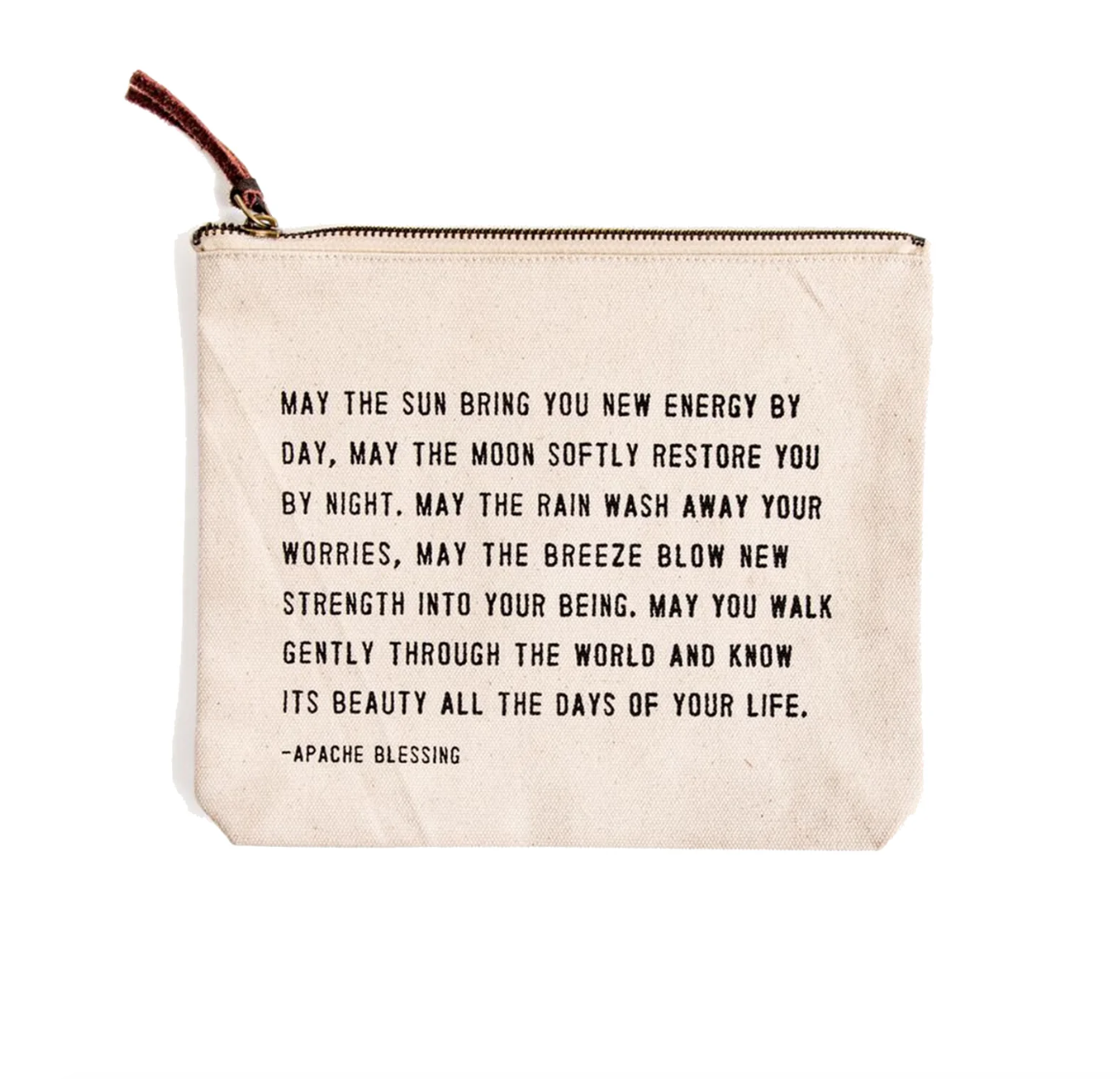 May the Sun (Apache Blessing) Canvas Zip Bag