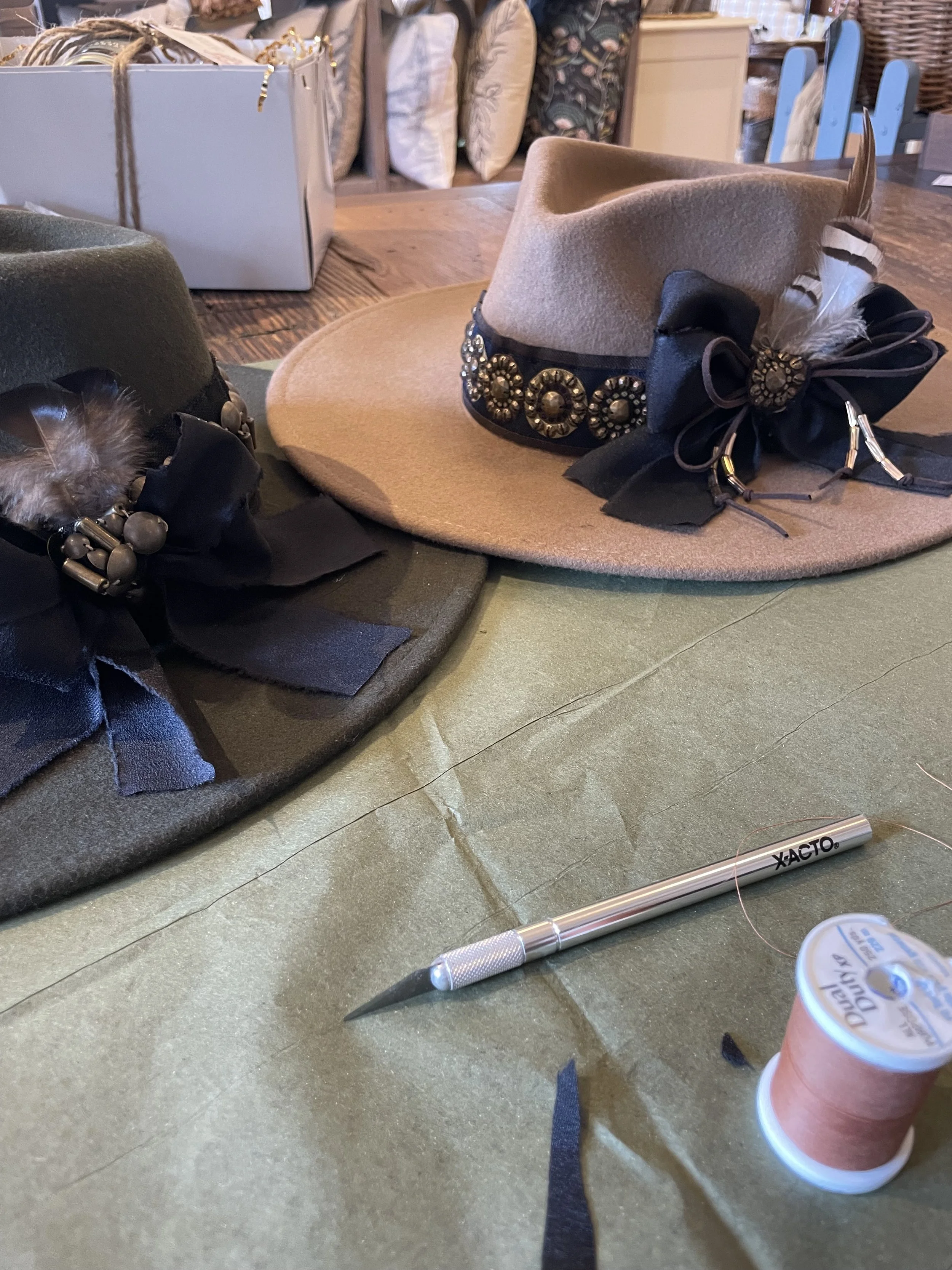 custom boho boutique hats