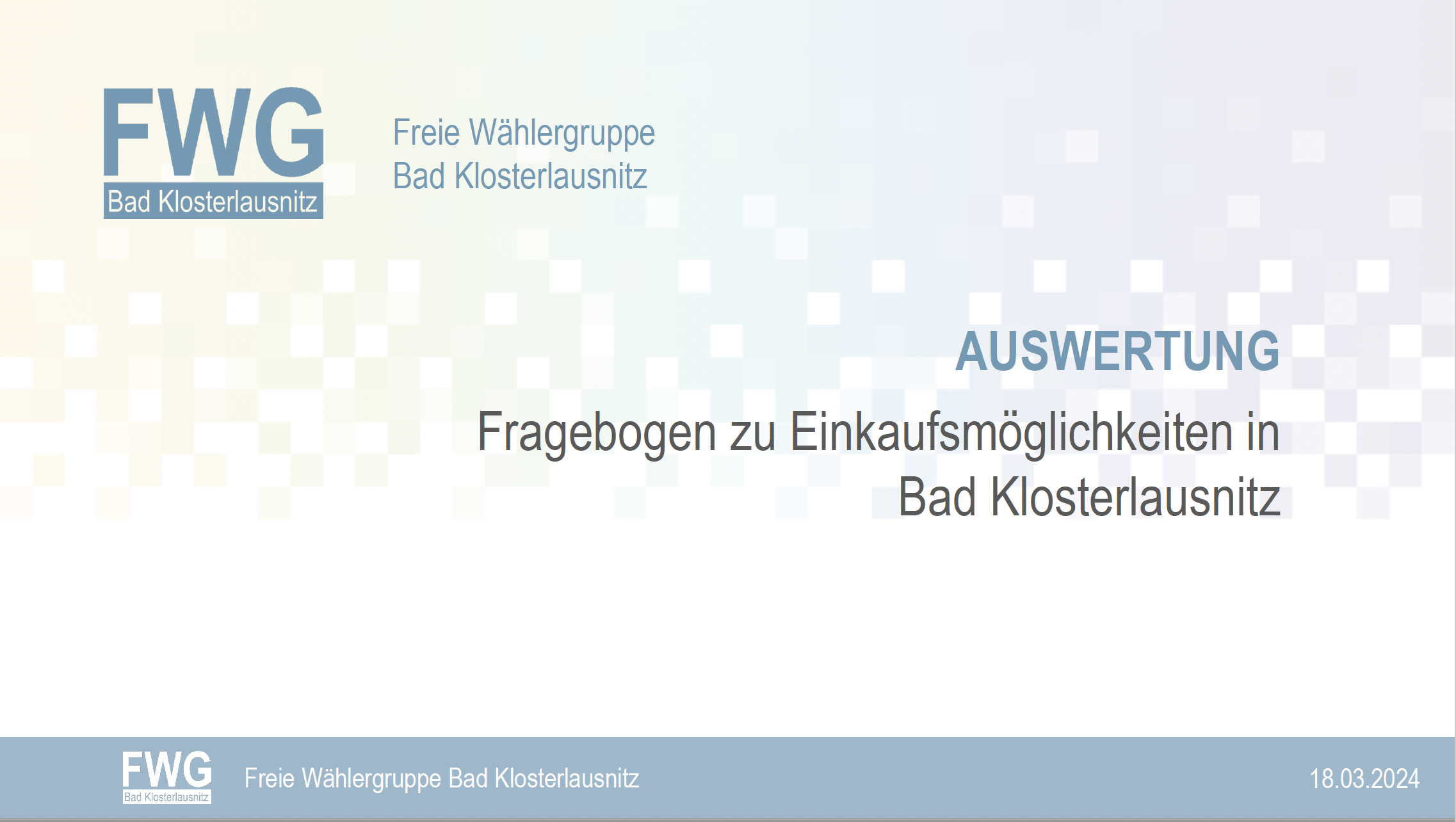 Bürgerbefragung zu Einkaufsmöglichkeiten