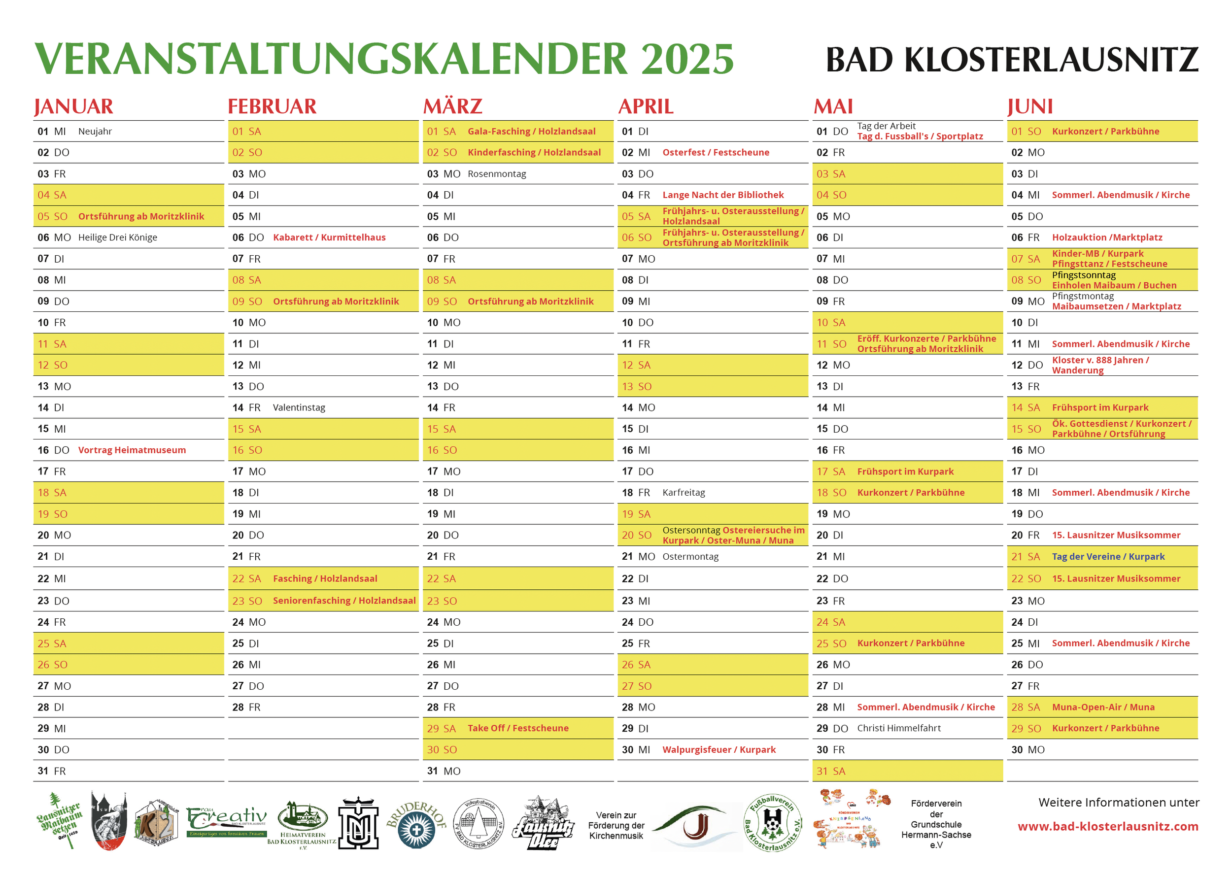 Veranstaltungskalender