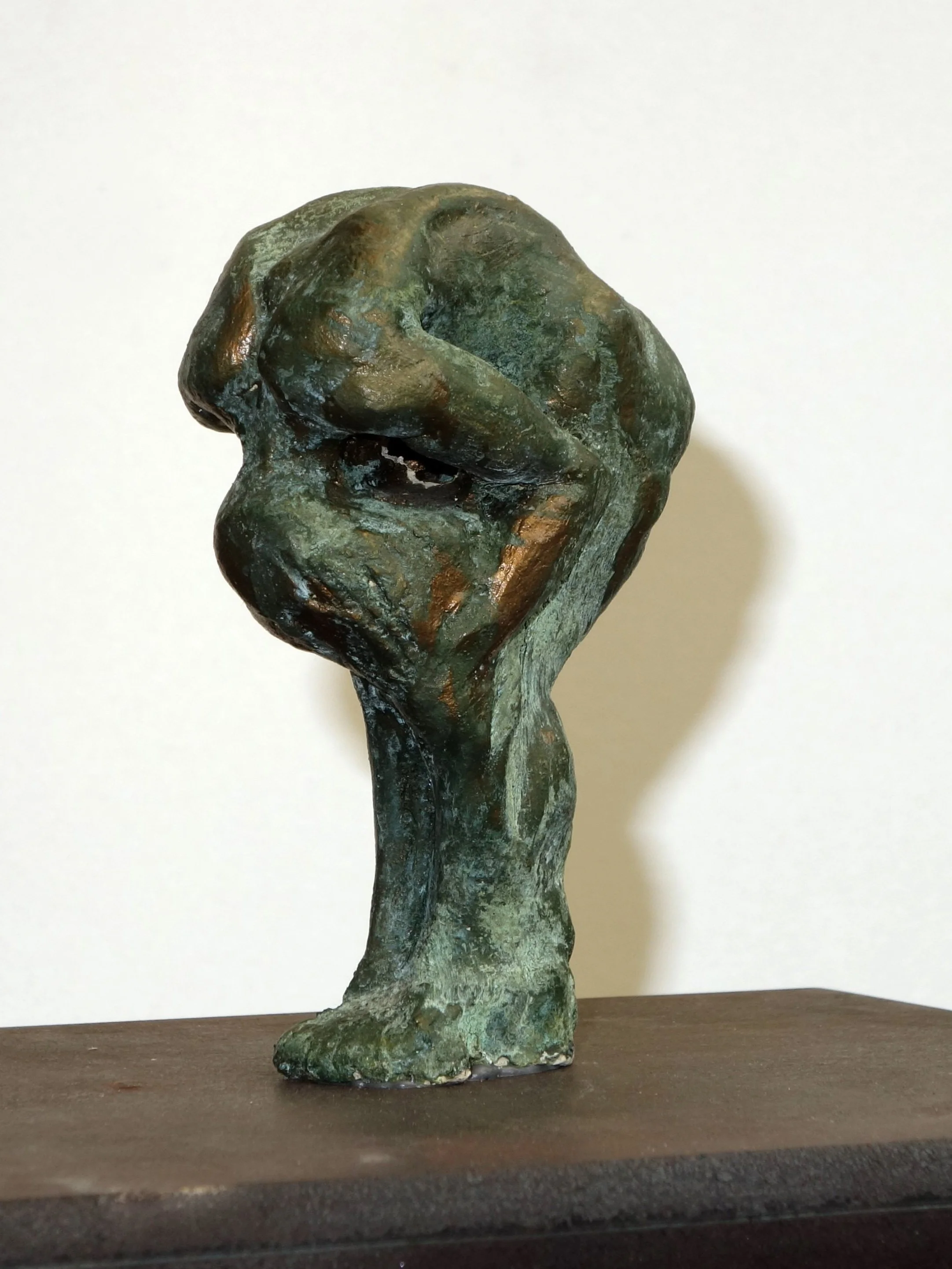 Ton, Bronze- u. Grünspanfarbe, 25x22x21
