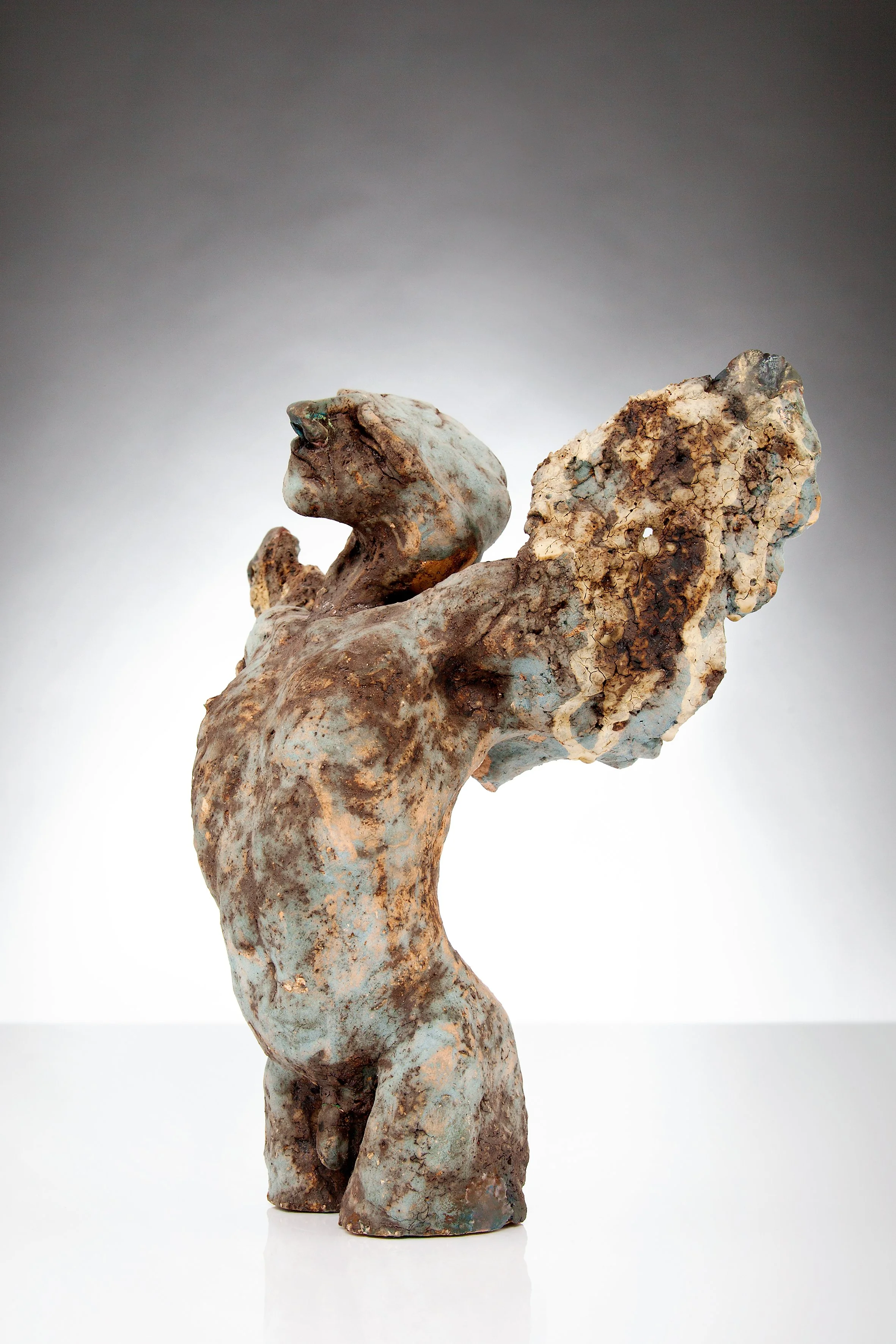 Diabolo I, Ton, Kupferoxid, Engoben, 1999