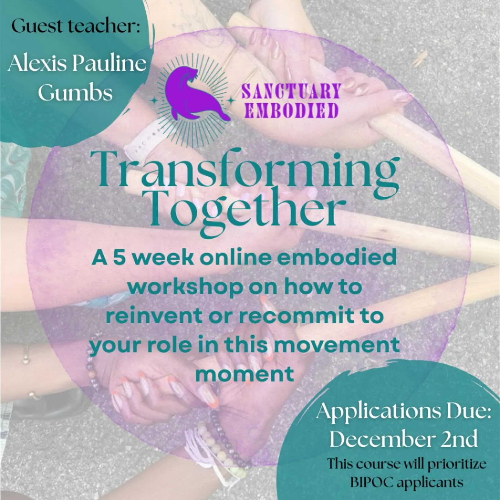 ❤️&zwj;🔥Tuesdays | January 20 - February 17, 2026 | 3:00-4:30PT/6:00-7:30ET | Online❤️&zwj;🔥

This online course is designed to support you in reconnecting to a sense of purpose and recommitting or reinventing your role. We are in a prolonged momen