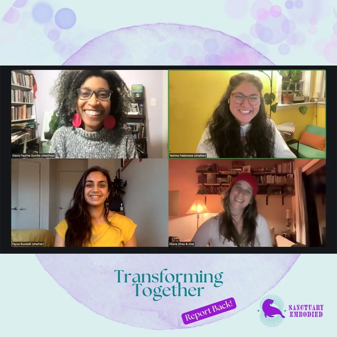🐦&zwj;🔥REPORT BACK! Earlier this year Sanctuary Embodied held an online 5 week Transforming Together Series on how to reinvent or recommit to your role in this movement moment. Participants left this workshop with a clearer sense of their commitmen