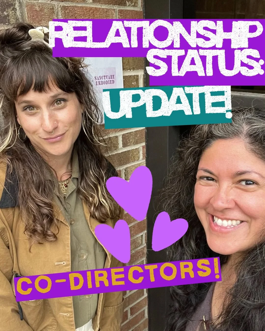 💜For over five years, Yashna and Eliana have collaborated on workshops, trainings, and writings (including co-editing the practice sections in Eliana&rsquo;s book, Taking the State Out of the Body). This year, in 2026, we are making it official 🪢! 