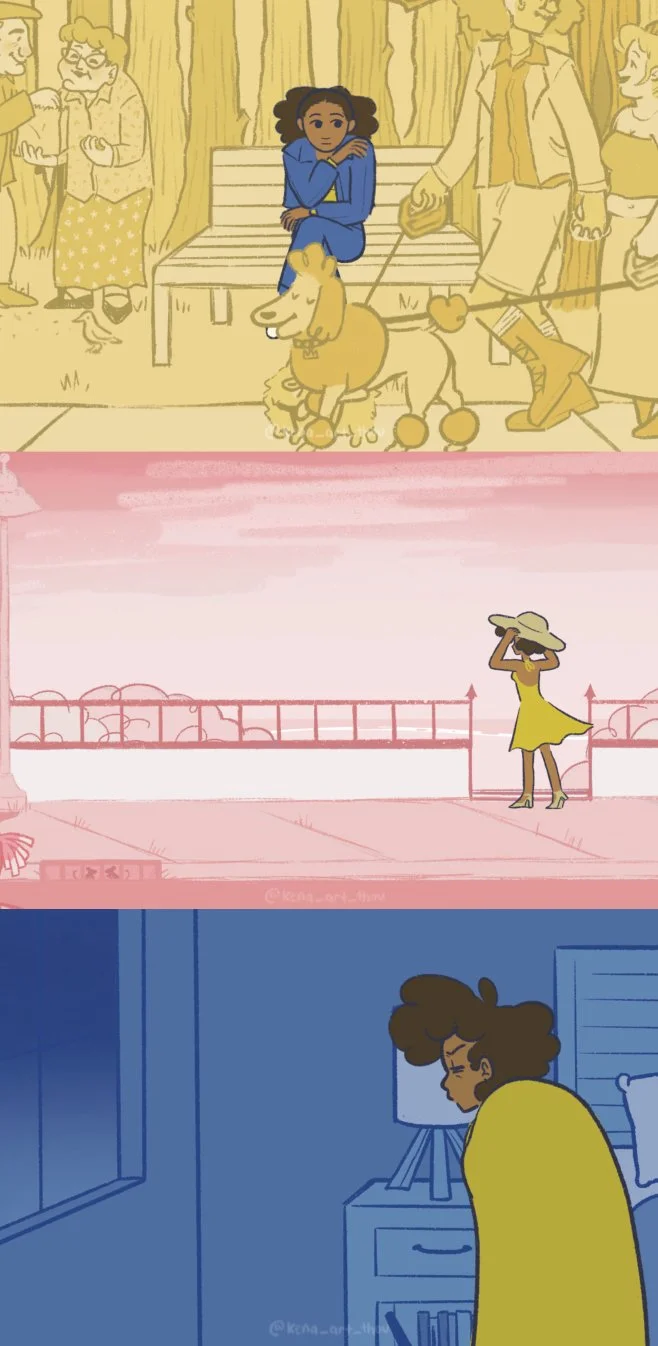 'Falling Behind' by Laufey | looping animation