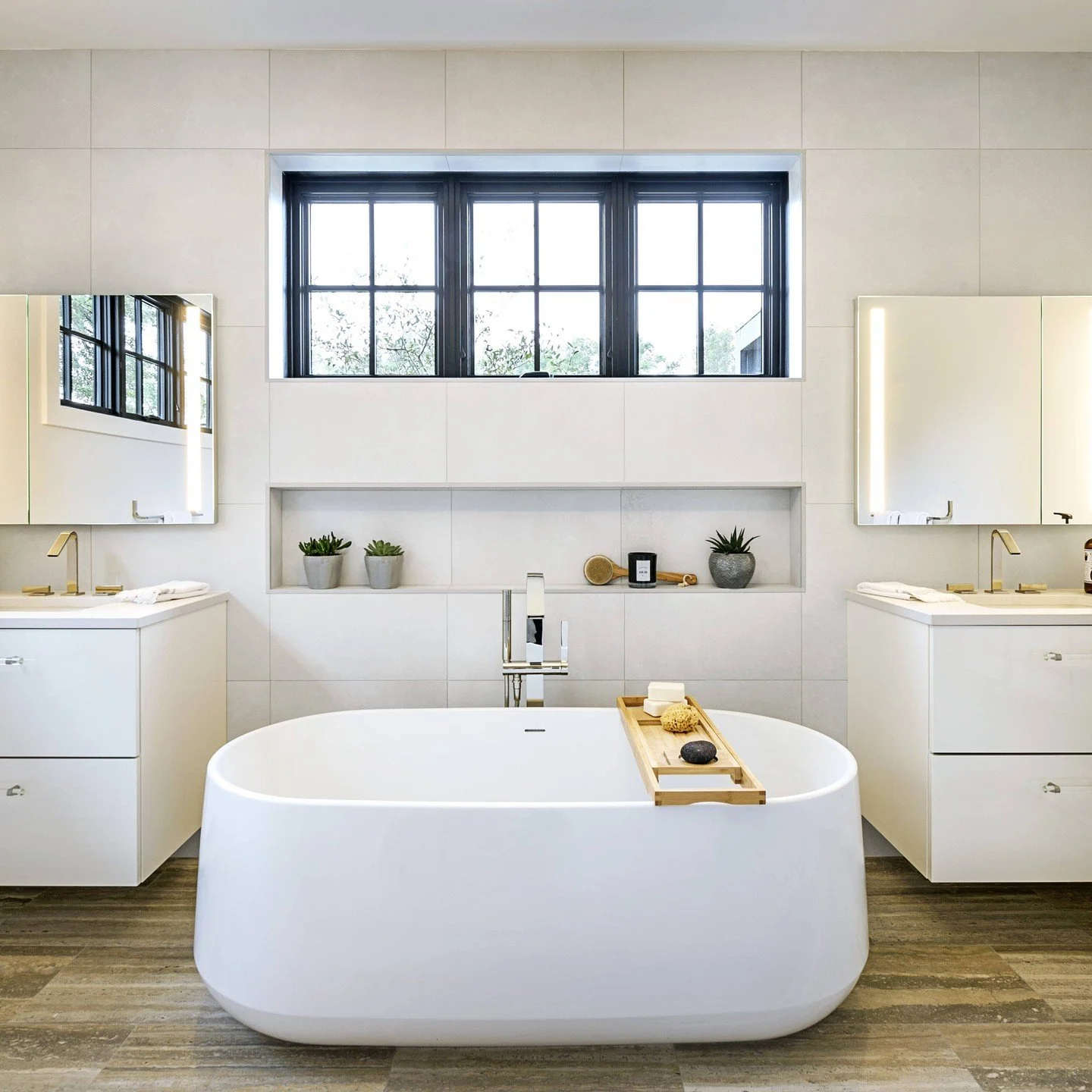 Modern serenity, built with purpose.

This bath suite blends sleek cabinetry and calming textures for the perfect daily retreat &mdash; elevated by Wood-Mode craftsmanship.

🛁 Clean lines. Quiet luxury. Total relaxation.

#NotaBeneCabinetry #WoodMod