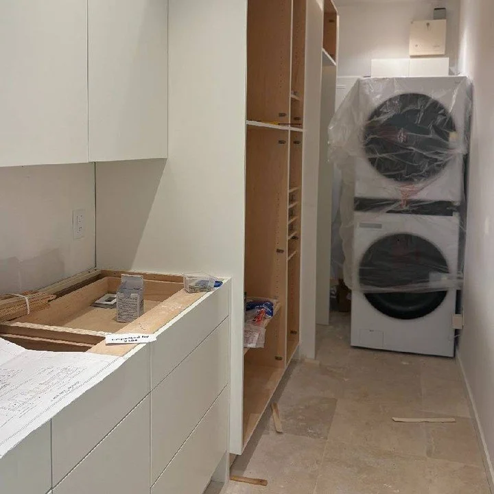 Transforming everyday spaces into refined, functional luxury.
This custom laundry room features full-height storage, integrated cabinetry, and a clean modern aesthetic built for durability and elegance.

From the Florida Keys and South Florida to New