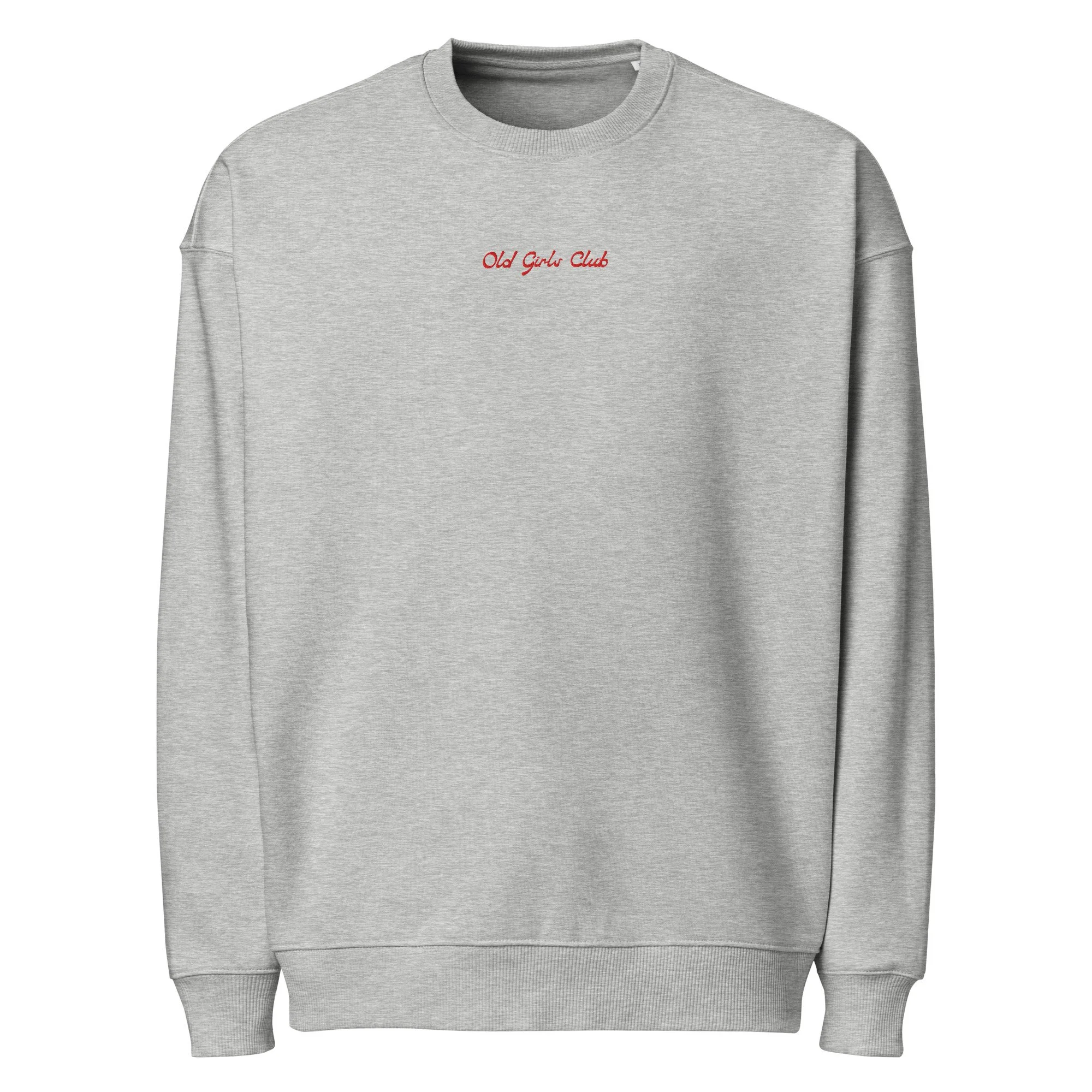 Embroidered oversized sweatshirt: Grey