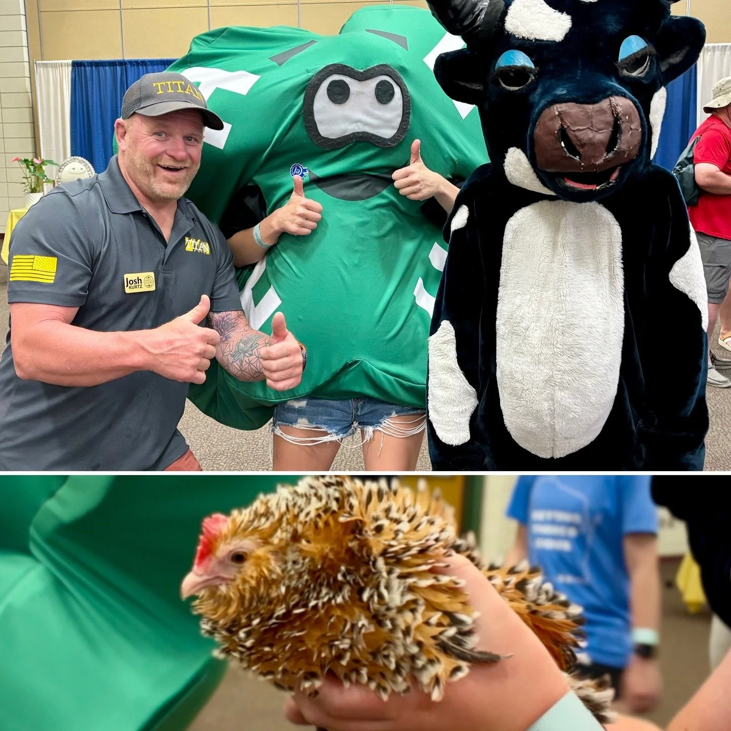 What are you excited for at the #fair?!!?!?! @washcowisco4h running around the @wcfairpark opening day showing this great horned toad to everyone! Come see the fireworks tonight ... and us! Maybe we can buy you a gyro or knee cap!