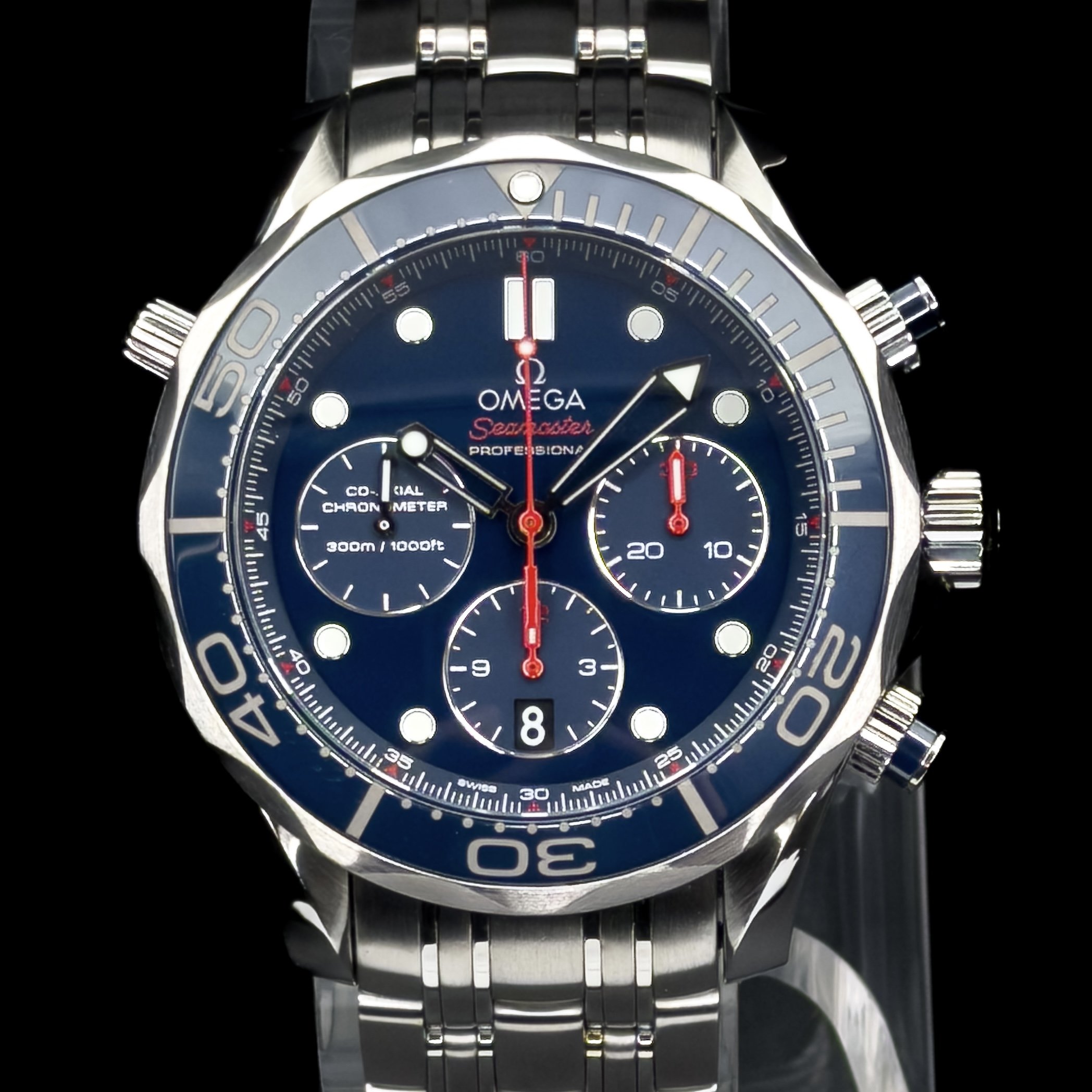 Omega Seamaster Diver 300 M Chronograph 44mm Blue Dial 212.30.44.50.03.001