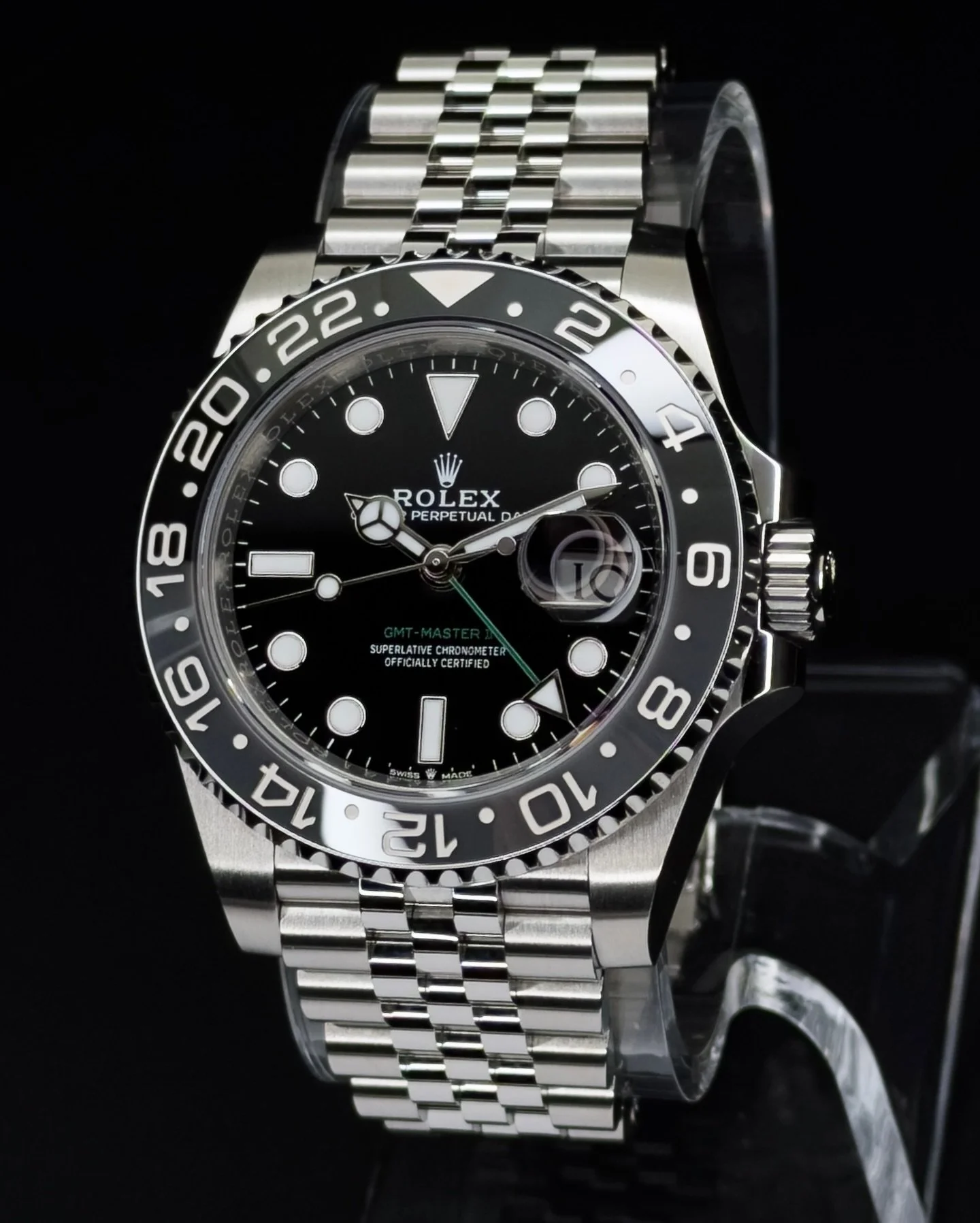 Rolex GMT-Master II &ldquo;Bruce Wayne&rdquo; 40mm Jubilee  126710GRNR

Batman&rsquo;s GMT when he&rsquo;s galavanting as a billionaire playboy. DM for availability.