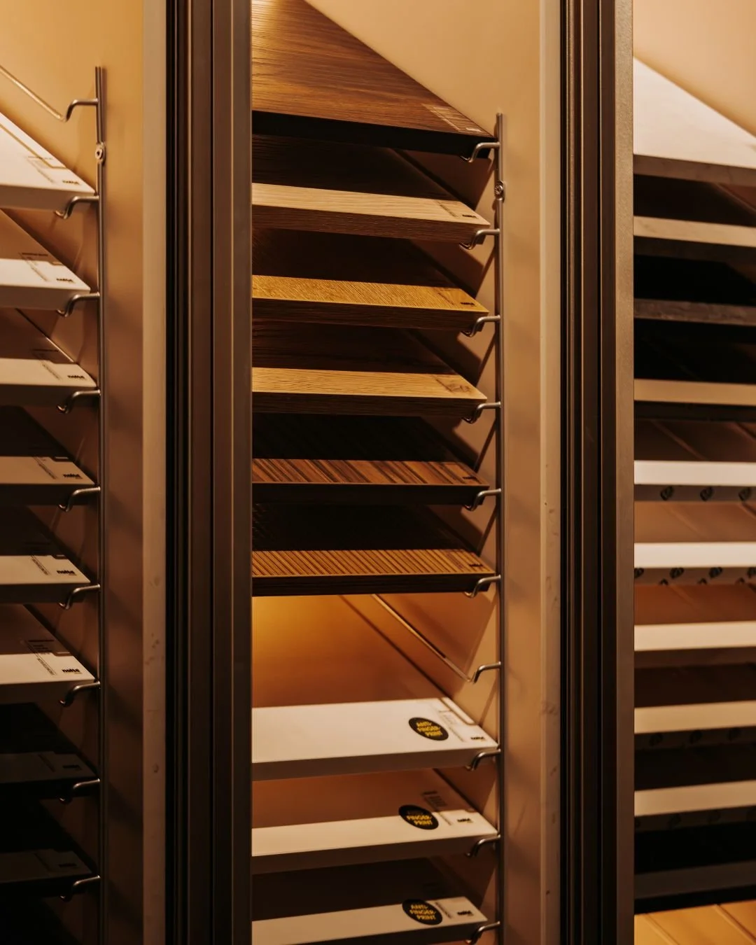 At Herb &amp; Oak, you can explore a curated selection of finishes and textures, from darker to lighter finishes, to shape the design of your space. 

#herbandoak #luxuryinteriors #designstudio #functionality #sustainability