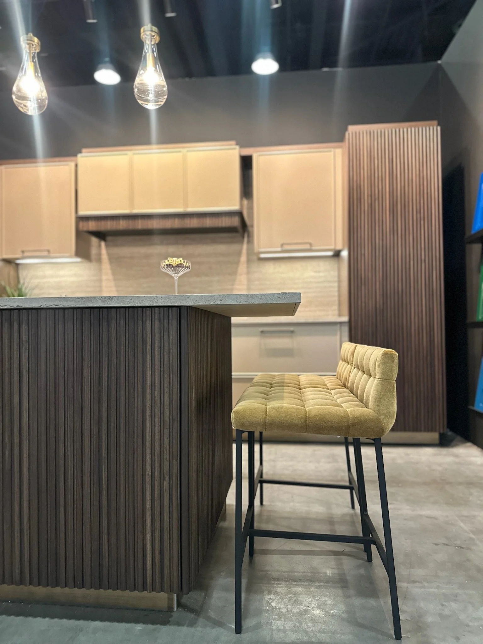 Island corner — waterfall countertop by Cosentino