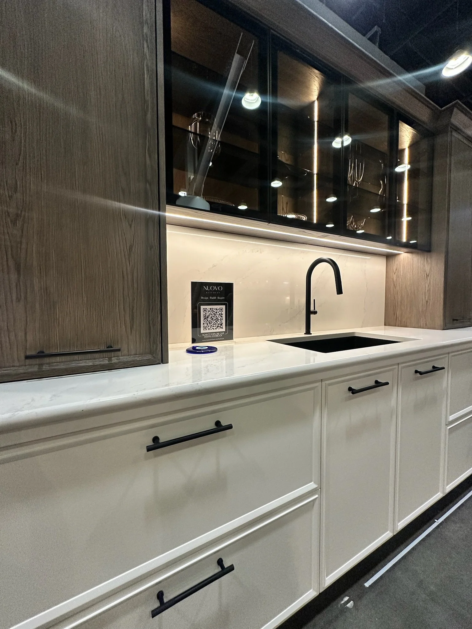 Lacquer and veneer wood doors and drawer fronts close-up — flawless sheen and crisp lines.