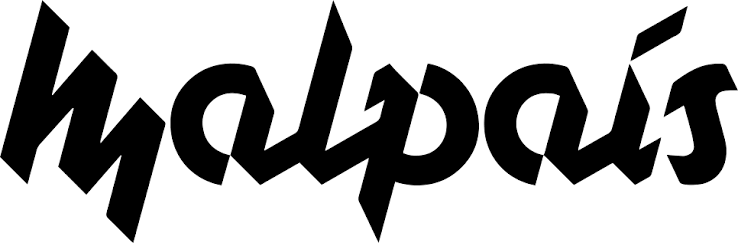 Stylized black text spelling 'Malpaste' with sharp, angular letter design.