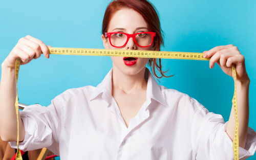 woman with a tape measure