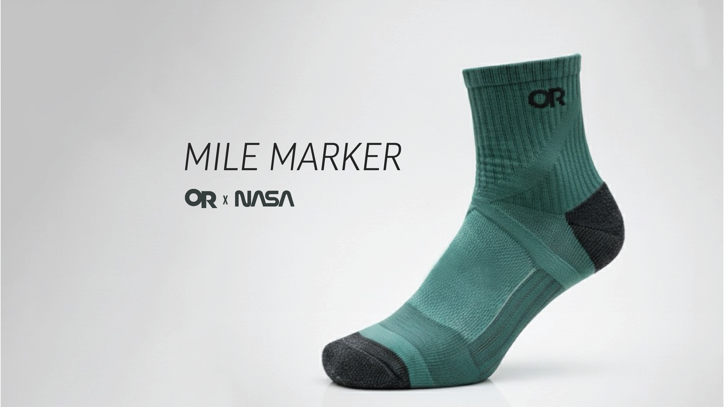 Mile Marker Ultra Running Sock: OR x NASA